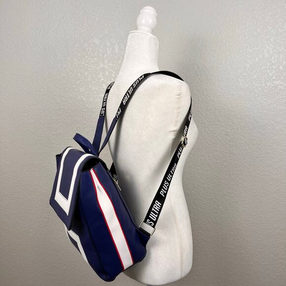 Bioworld My Hero Academia UA High School Blue Faux Leather Backpack Bag Anime - Picture 2 of 16